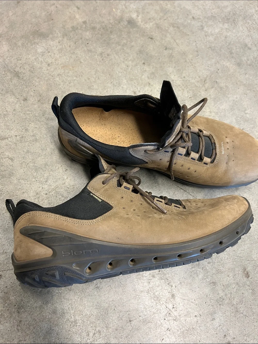 ECCO Men's Tan Suede Lace-Up Comfort Shoes size US 11